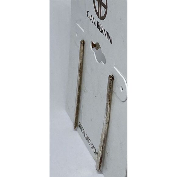 Giani Bernini Graduated Bar Drop Earrings Sterling Silver Color MSRP $45 CP415 - Picture 3 of 4